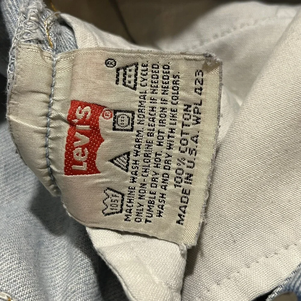 Levi 501 Jeans Sashiko Vintage USA Made Double Knee Repair 30x28 Levi's 80s Art